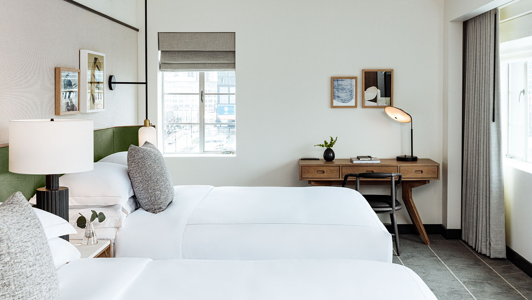 double queen guestroom with windows